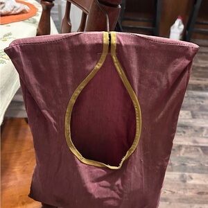 Vintage Clothespin Bag with Wire Hanger